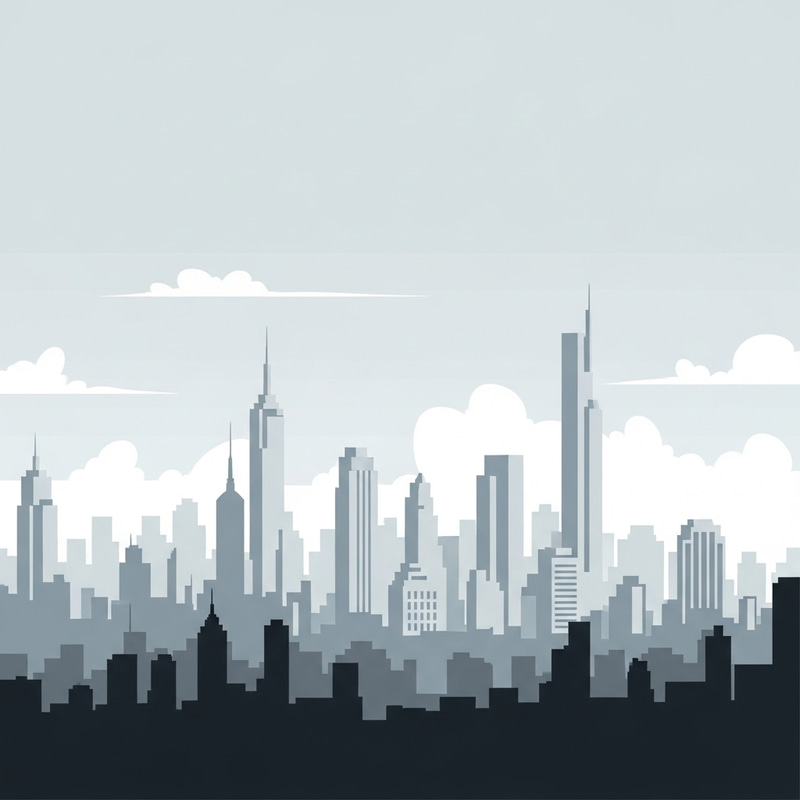 Minimalistic Cityscape - Clean Geometric Views
