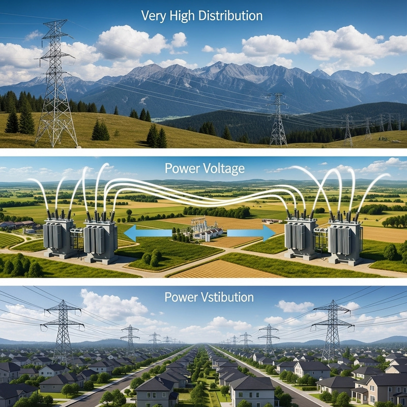 Electricity Transmission: High to Low Voltage Distribution Electricity Transmission: High to Low Voltage Distribution