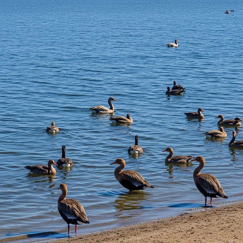 Protected Birds on a Serene Lake Protected Birds on a Serene Lake