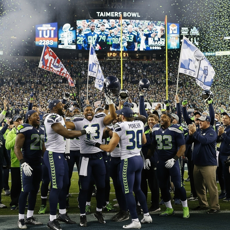 Seattle Seahawks Victory Celebration - Unforgettable Scene Seattle Seahawks Victory Celebration - Unforgettable Scene