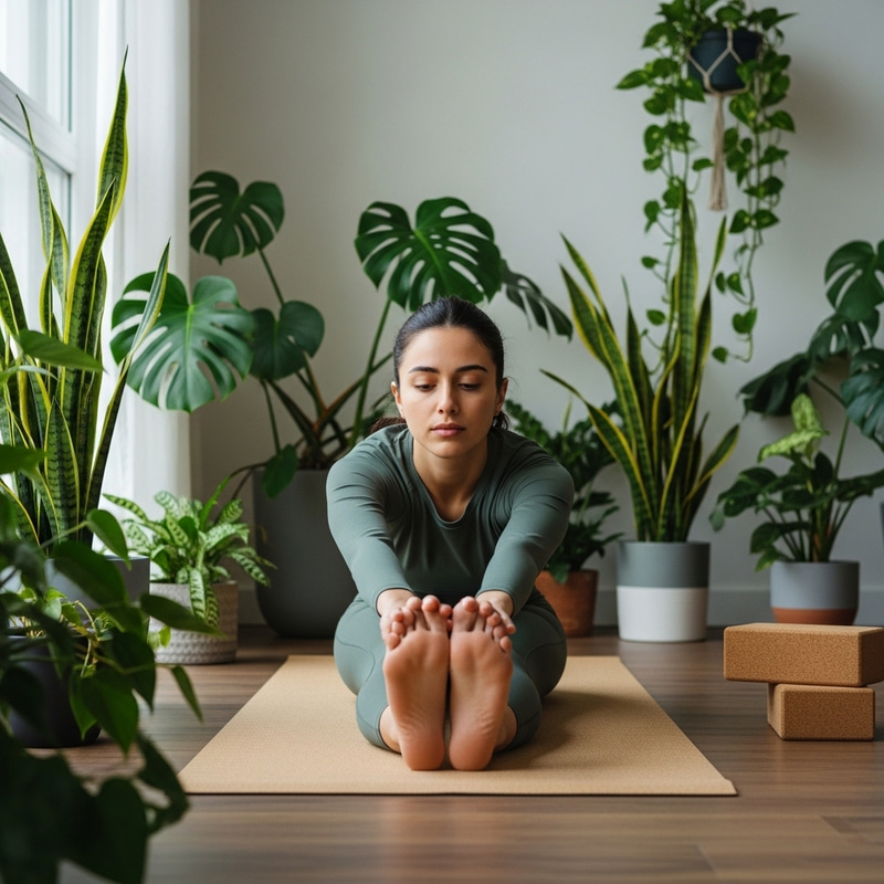 Spanish Young Woman Barefoot Soles Flexibility Pose Spanish Young Woman Barefoot Soles Flexibility Pose