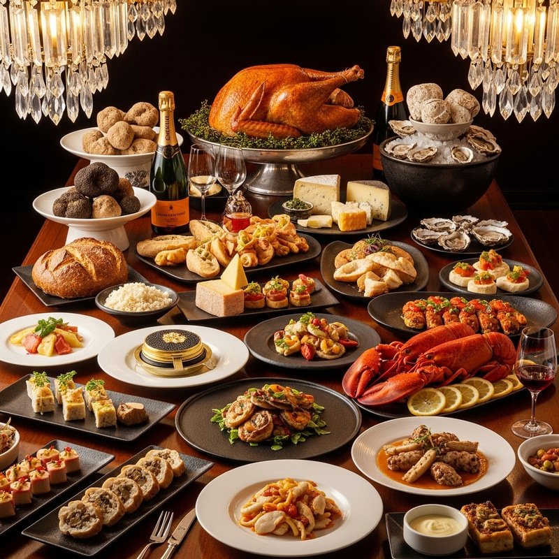 Indulge in Decadence: Exquisite Gourmet Banquet Spread Indulge in Decadence: Exquisite Gourmet Banquet Spread