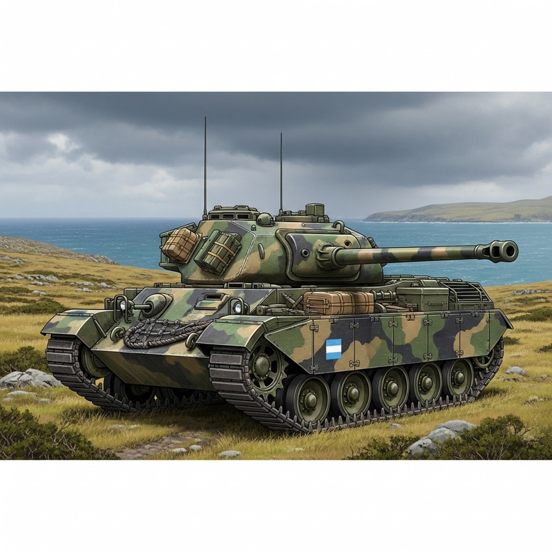 Battle Tank TAM Argentina | Historic Malvinas Scene Battle Tank TAM Argentina | Historic Malvinas Scene