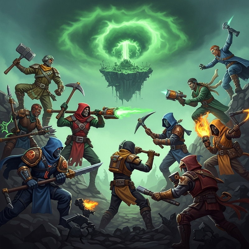 Epic Fortnite Characters Battle on Dynamic Landscape Epic Fortnite Characters Battle on Dynamic Landscape