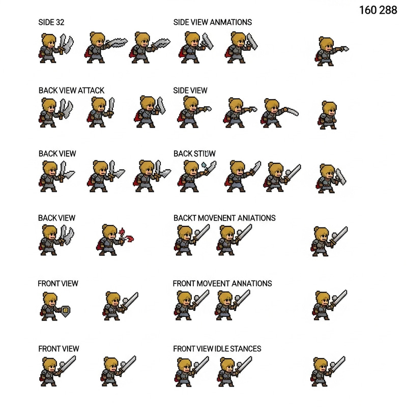 Create Dungeons and Dragons Pixel Art Character Sprite Sheet Create Dungeons and Dragons Pixel Art Character Sprite Sheet