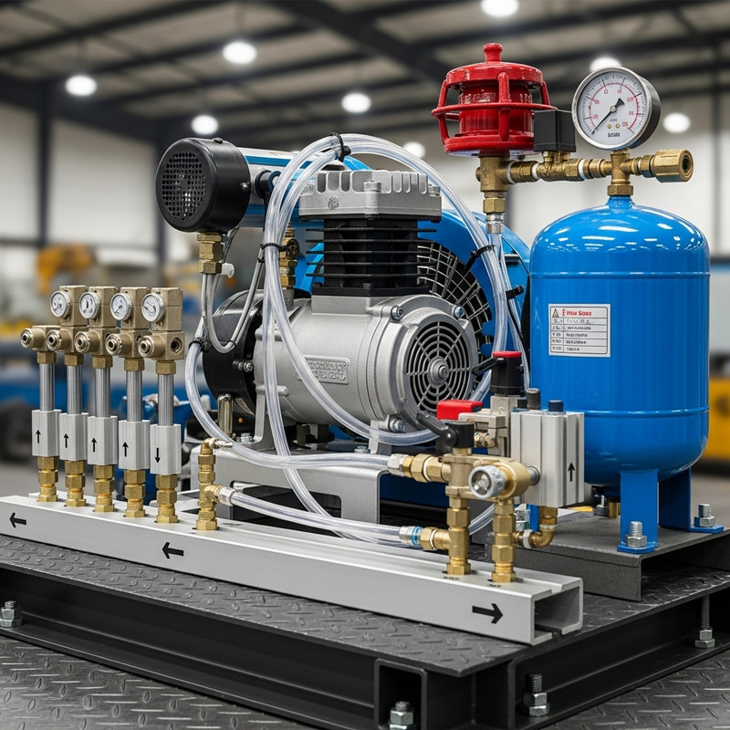 Rangkaian Pneumatik: Components and Assembly Overview