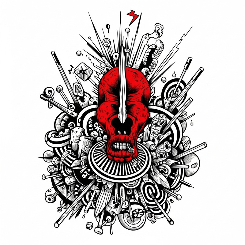 Surrealist Interpretation of Information: Abstract Monochrome Art Surrealist Interpretation of Information: Abstract Monochrome Art