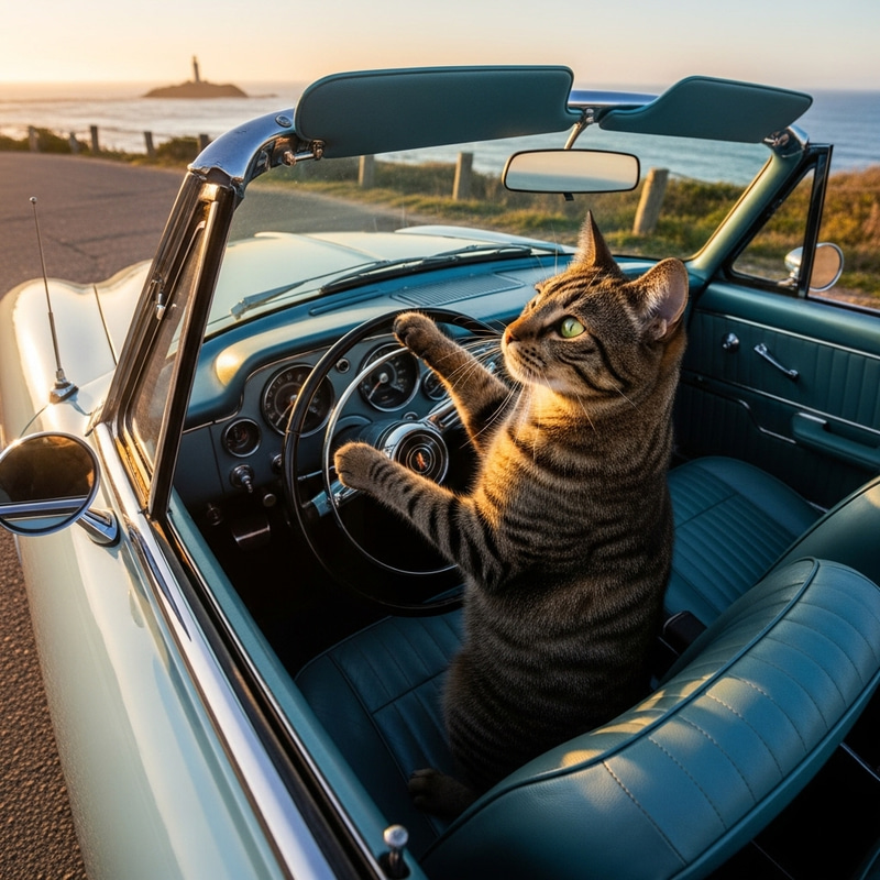 Cat in Car: Adorable Moments