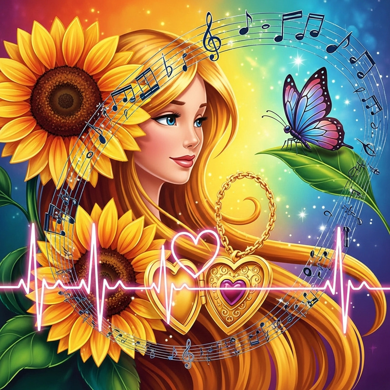 Whimsical Rapunzel-Inspired Tattoo Design Whimsical Rapunzel-Inspired Tattoo Design