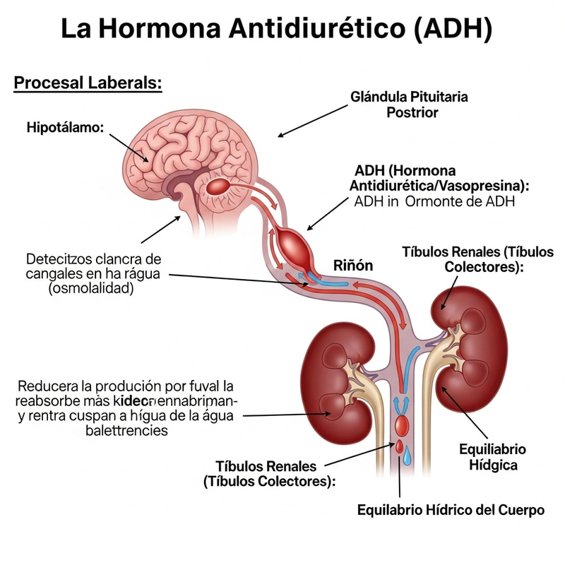 Antidiuretic Hormone (ADH) in Body: Processes & Functions in Spanish Antidiuretic Hormone (ADH) in Body: Processes & Functions in Spanish