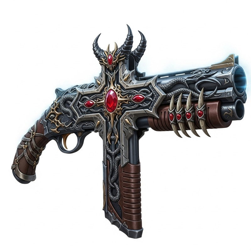 Demonic Cross-Shotgun: Malevolent Weaponry Demonic Cross-Shotgun: Malevolent Weaponry