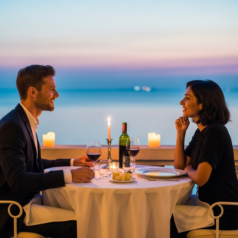 Romantic Scene at Outdoor Italian Restaurant | The Love of Your Life Romantic Scene at Outdoor Italian Restaurant | The Love of Your Life