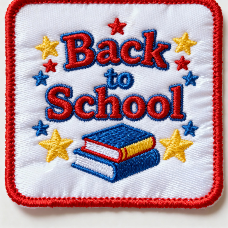 Colorful Back to School Sew On Patch
