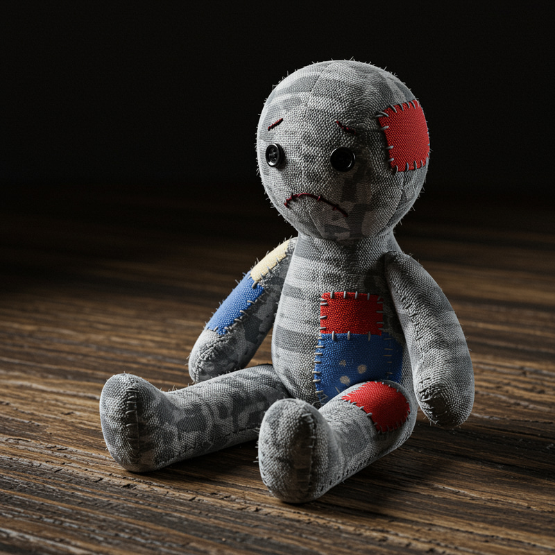 Unique Sad Figurine Patch for Collectors Unique Sad Figurine Patch for Collectors