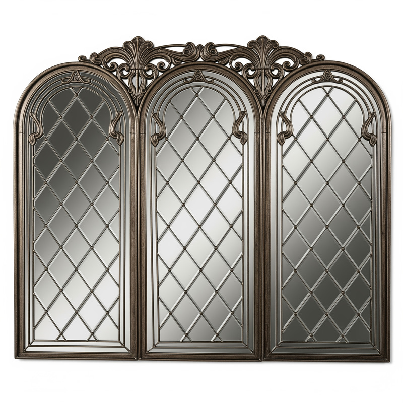 Luxurious Arched Triptych Mirrors - Art Nouveau & Deco