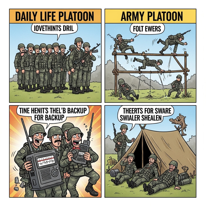 Army Comic Strip - Creative Illustrations Army Comic Strip - Creative Illustrations