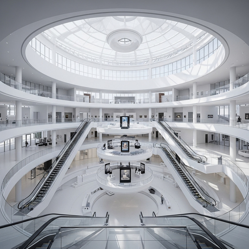 Modern Circular Minimalist Museum Design Modern Circular Minimalist Museum Design