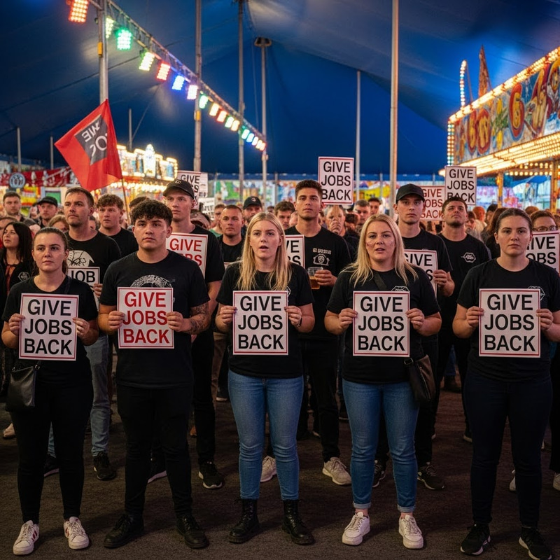 Carnival Protest: Demand for Job Restoration Carnival Protest: Demand for Job Restoration