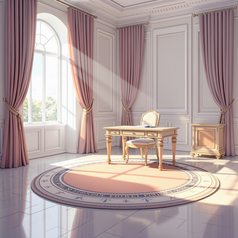 Luxurious White House Room with Elegant Desk Luxurious White House Room with Elegant Desk