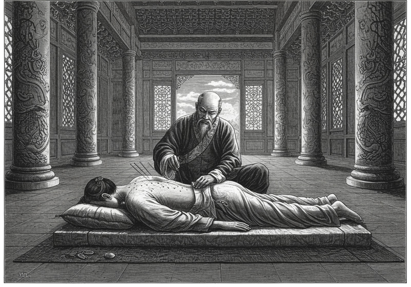 Ancient Chinese Acupuncture Art Print Ancient Chinese Acupuncture Art Print