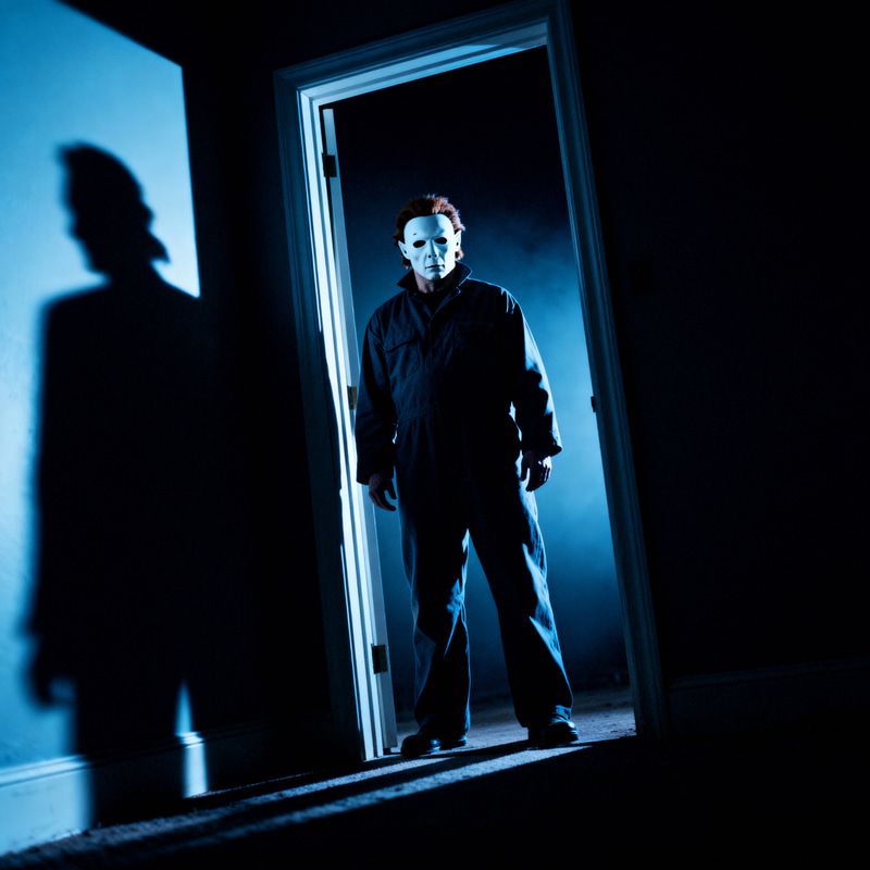 Michael Myers in Doorway - Chilling Horror Scene
