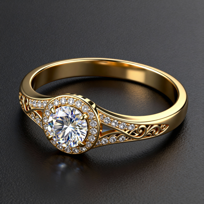 3D Engagement Ring Design Matching the Image