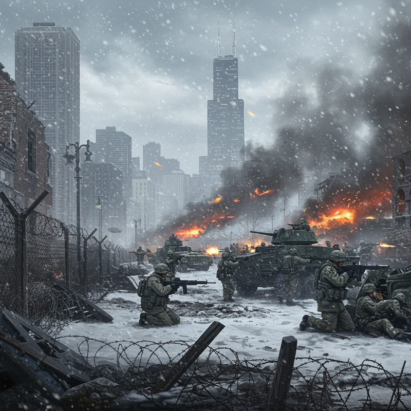 Chilling Battlefield in Chicago: Visualize War's Intensity