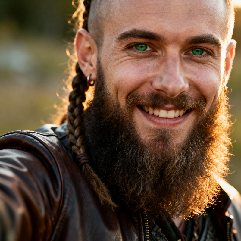 Modern Viking Selfie: Perfect Lighting & Angle Modern Viking Selfie: Perfect Lighting & Angle