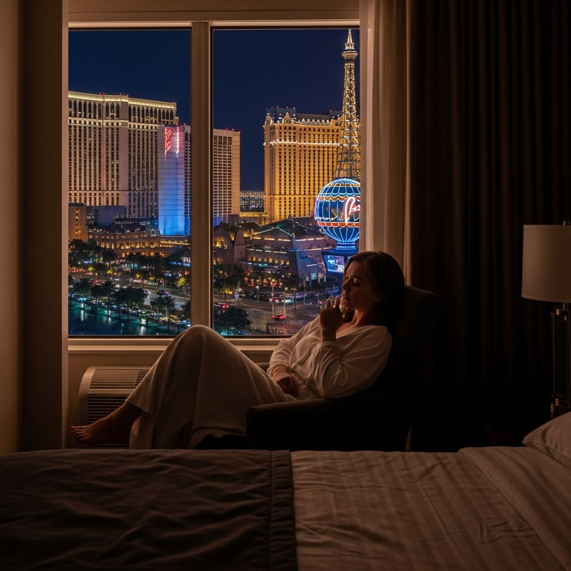 Stunning Las Vegas Hotel Room Night View Stunning Las Vegas Hotel Room Night View
