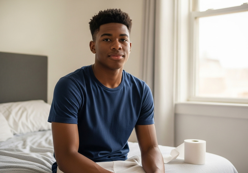 Young Muscular Boy in Bedroom Scene Young Muscular Boy in Bedroom Scene