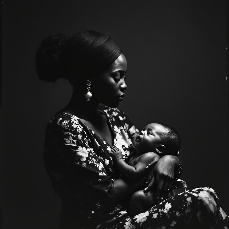 Black Woman Holding Her Baby