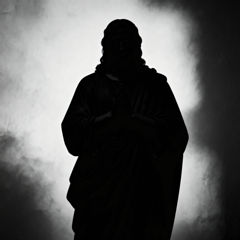 Black Silhouette of Biblical Figure