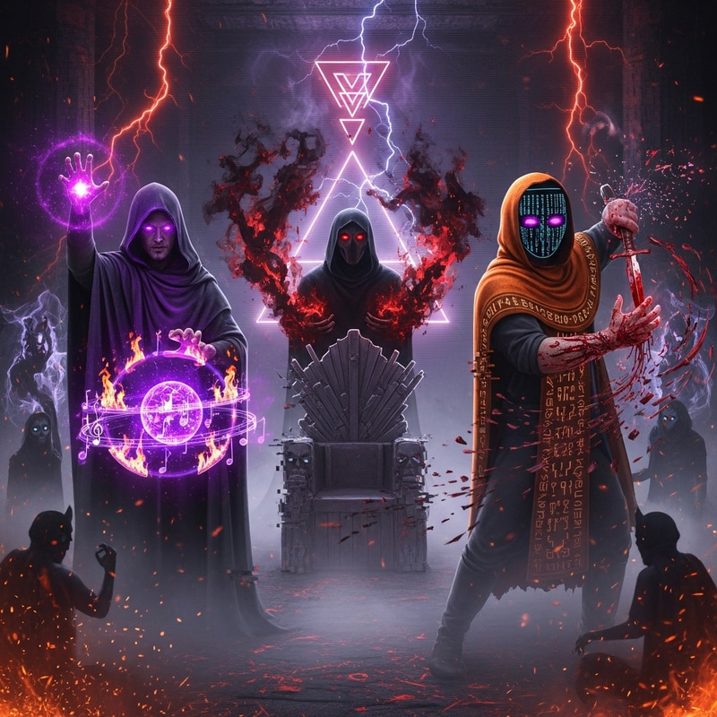 Mystical Ritual in a Dark Chamber