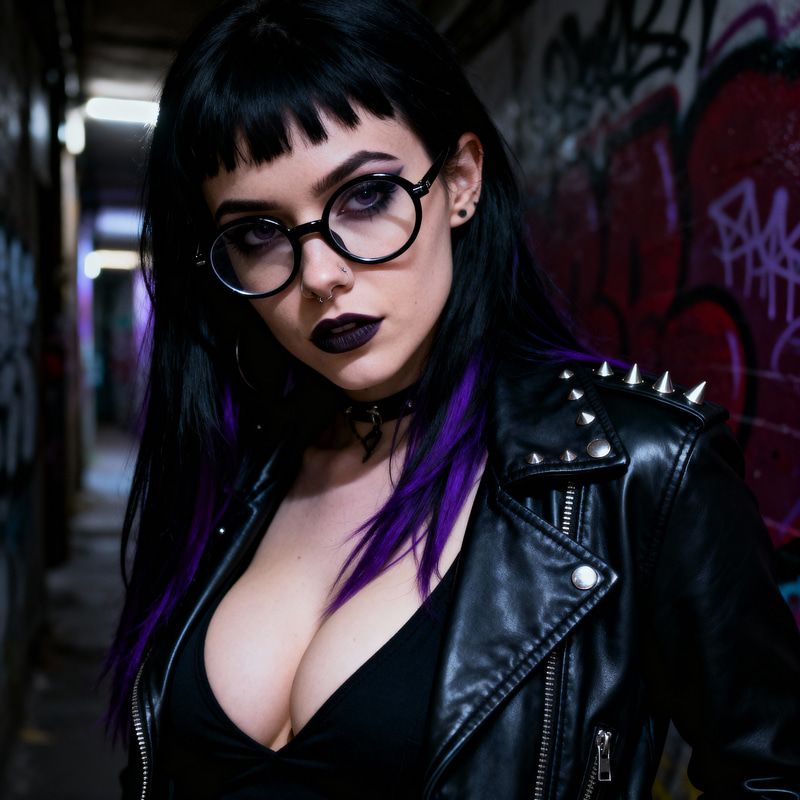 Goth Girl in Glasses - Bold and Beautiful Goth Girl in Glasses - Bold and Beautiful
