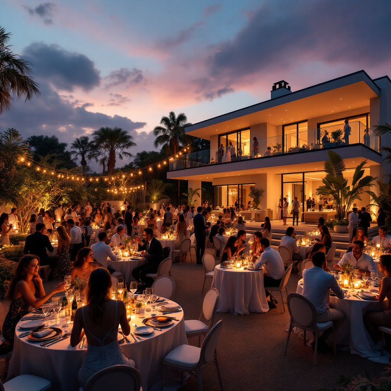 Luxury Outdoor Party: Modern Elegance Captured Luxury Outdoor Party: Modern Elegance Captured