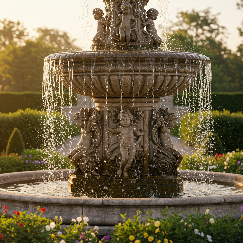 Beautiful Overflowing Fountain Beautiful Overflowing Fountain