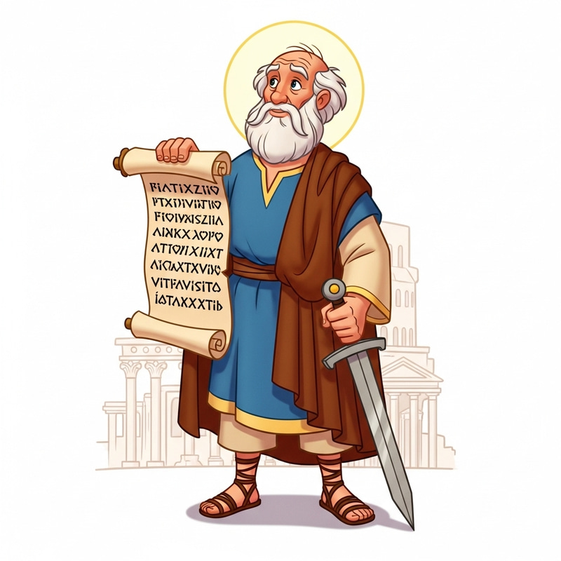 Cartoon Image of St Paul - Vibrant Artwork