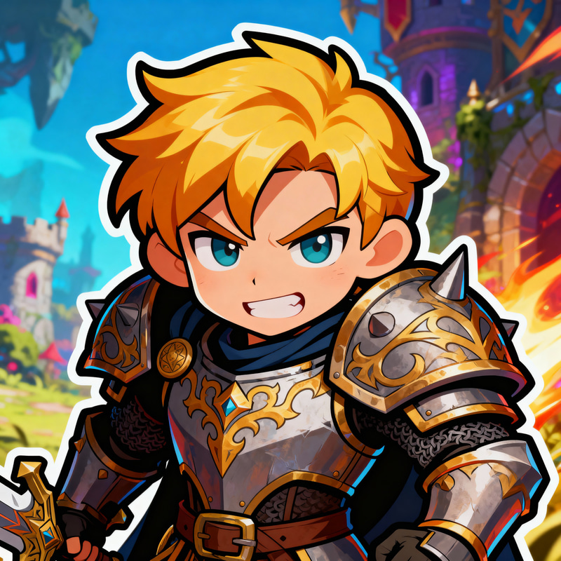 Vibrant Cartoon Fantasy Hero Portraits Vibrant Cartoon Fantasy Hero Portraits