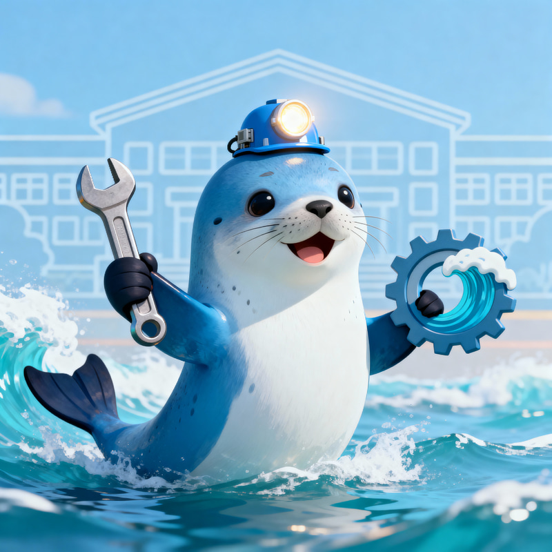 Tech School Mascot by the Sea