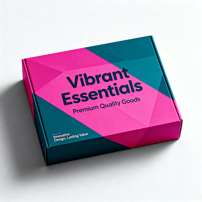 Modern Product Packaging Design with Bold Colors