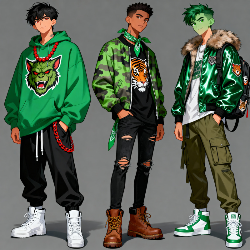 Beast Boy Inspired Streetwear Outfits Beast Boy Inspired Streetwear Outfits