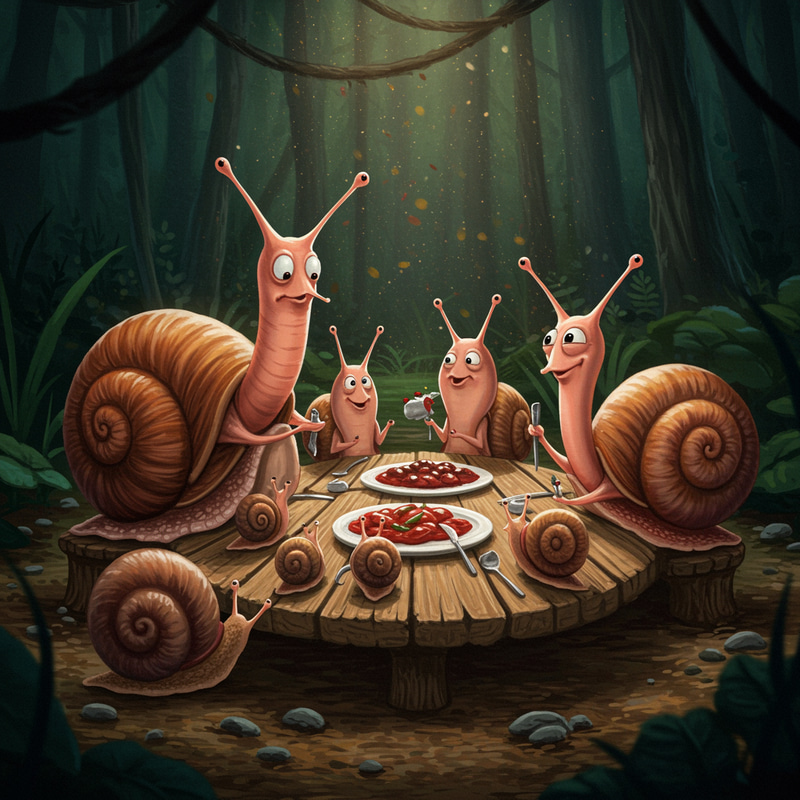 Gastronomic Gathering of Earthworms - A Forest Tale Gastronomic Gathering of Earthworms - A Forest Tale