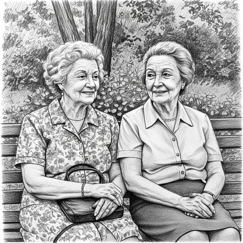 Cherished Moments: Older Lady Friends Cherished Moments: Older Lady Friends