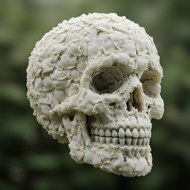 Skull Design with Fleur de Lys Skull Design with Fleur de Lys