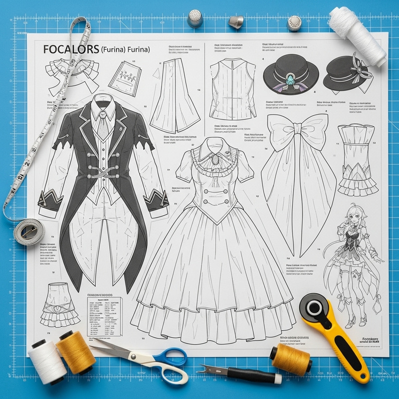 Focalors Costume Sewing Pattern - Genshin Impact