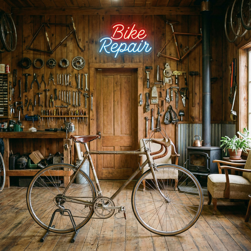 Cozy Vintage Bike Repair Workshop Cozy Vintage Bike Repair Workshop