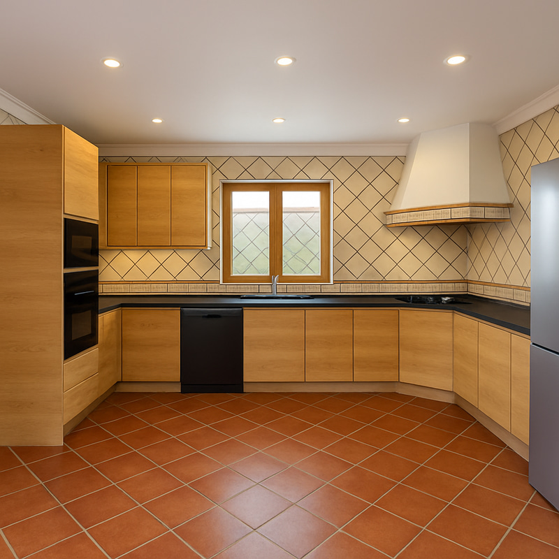Stylish Kitchen Design with Custom Features