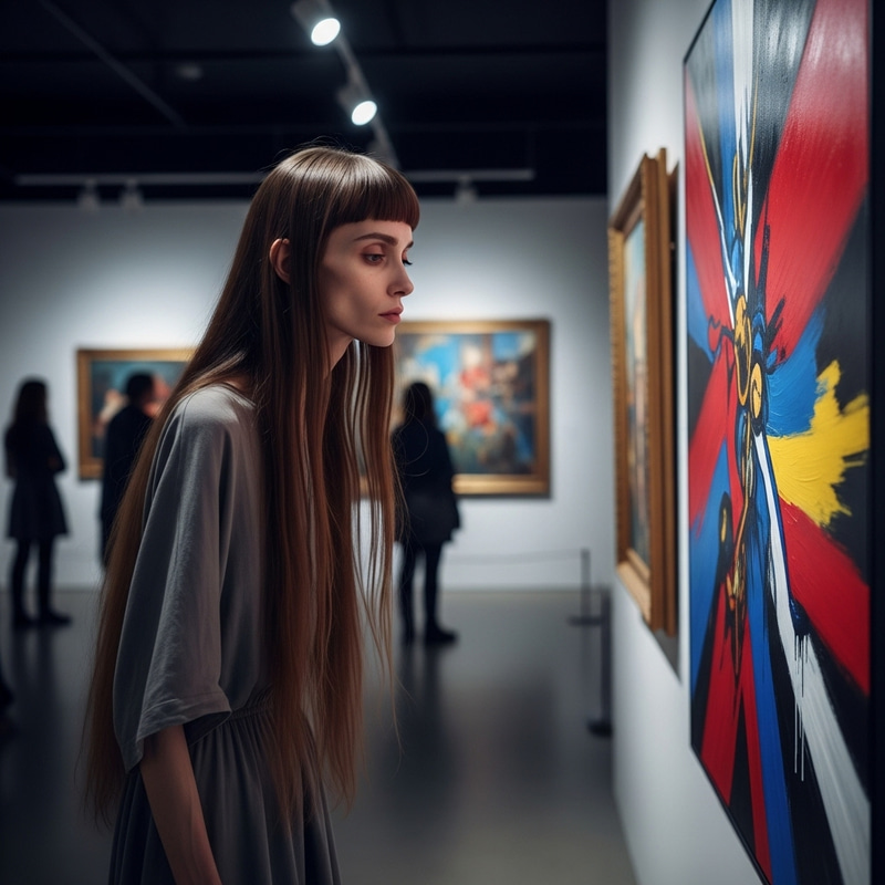 Ana: Art of an Extremely Thin Woman with Brown Hair Ana: Art of an Extremely Thin Woman with Brown Hair