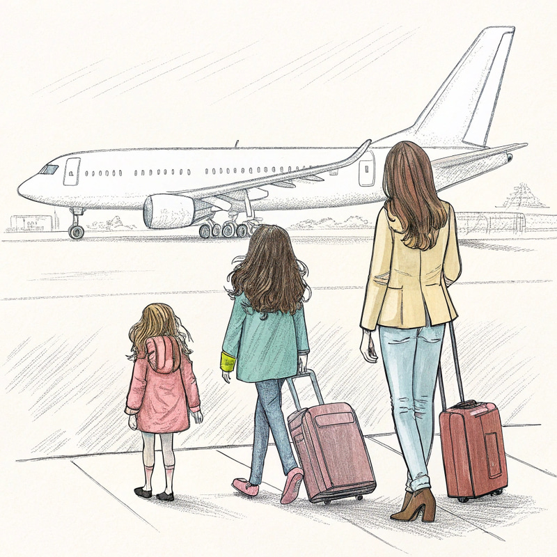 Childhood Airline Adventure Sketch Childhood Airline Adventure Sketch