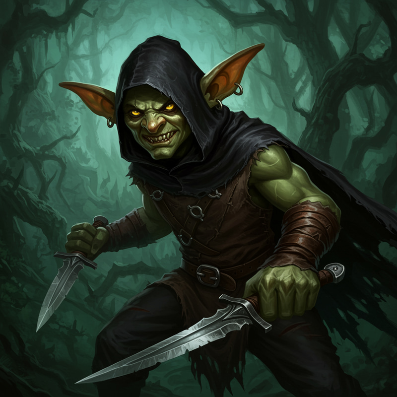 Stealthy Goblin with Daggers Stealthy Goblin with Daggers
